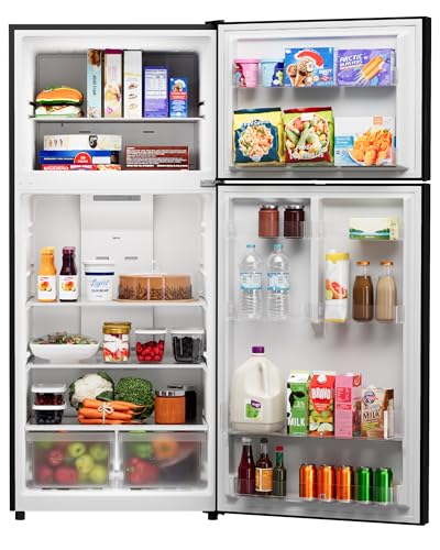 Kenmore 4661359 30" W Top Freezer Refrigerator with Adjustable Glass Shelving, Humidity Control Crispers, Quiet and Energy Efficient Inverter Compressor, Black - CookCave