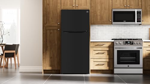 Kenmore 4661359 30" W Top Freezer Refrigerator with Adjustable Glass Shelving, Humidity Control Crispers, Quiet and Energy Efficient Inverter Compressor, Black - CookCave
