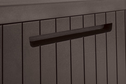 Keter City Outdoor Plastic Storage Box Garden Furniture 57.8 x 44 x 54.8 cm - Brown - CookCave