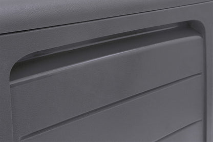 Keter Marvel+ 270L Outdoor 65% recycled Garden Furniture Storage Box Graphite Wood Panel Effect | Fade Free | All Weather Resistant | Safe and Secure | Zero Maintenance | 2 year Warranty - CookCave