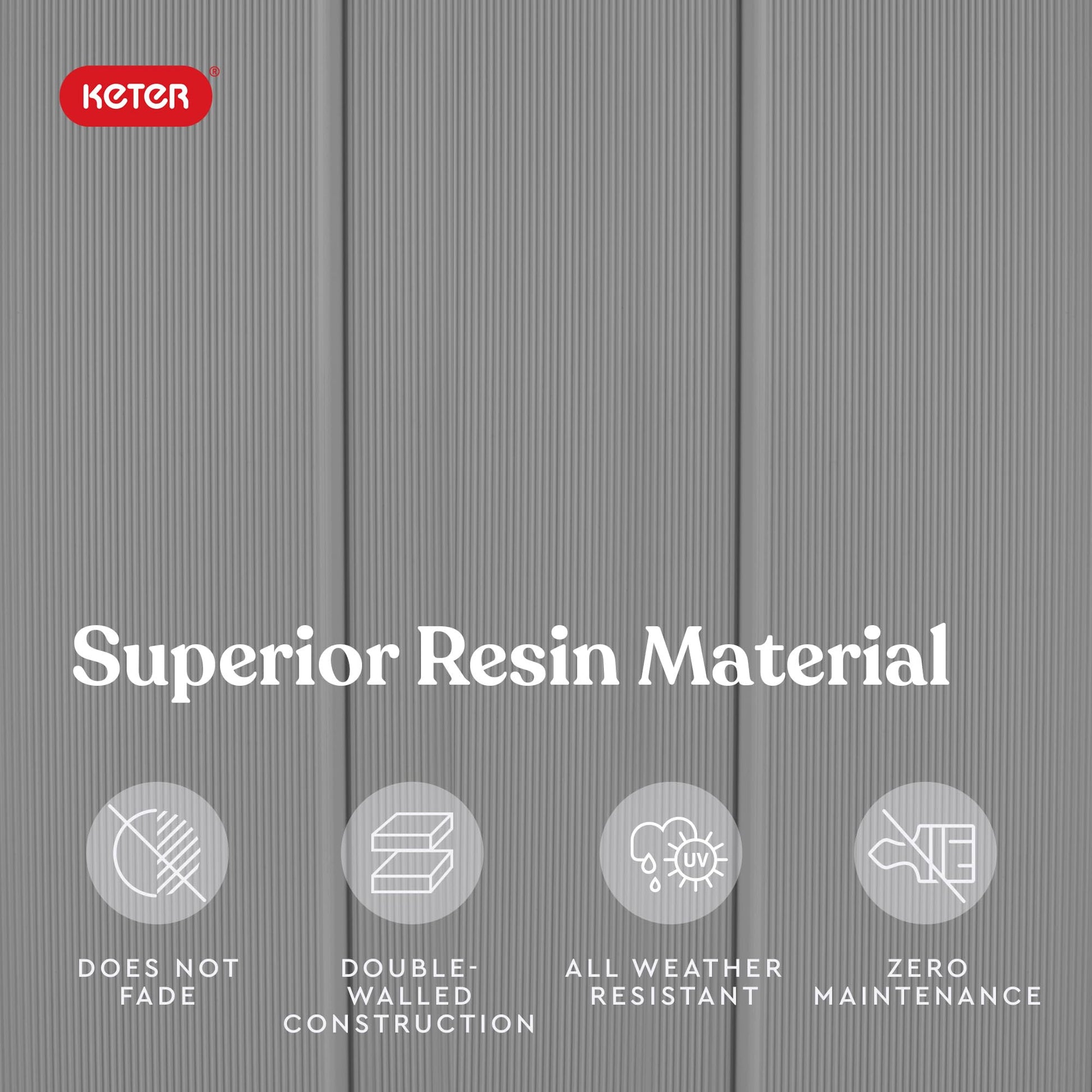 Keter Premier Tall 4.6 x 5.6 ft. Resin Outdoor Storage Shed with Shelving Brackets for Patio Furniture, Pool Accessories, and Bikes, Grey & Black - CookCave