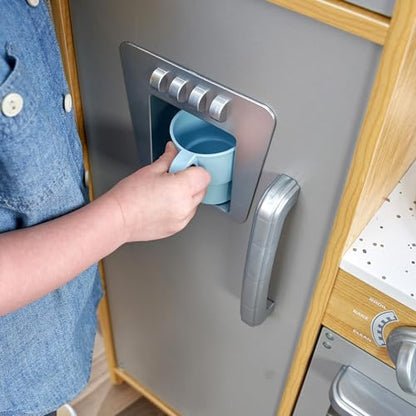 KidKraft Uptown Natural Wooden Play Kitchen with Play Phone, Chalkboard & Towel Rack, Gift for Ages 3+ - CookCave