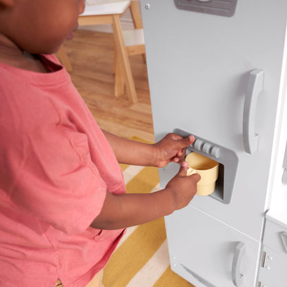 KidKraft Vintage Wooden Play Kitchen with Pretend Ice Maker and Play Phone, White - CookCave