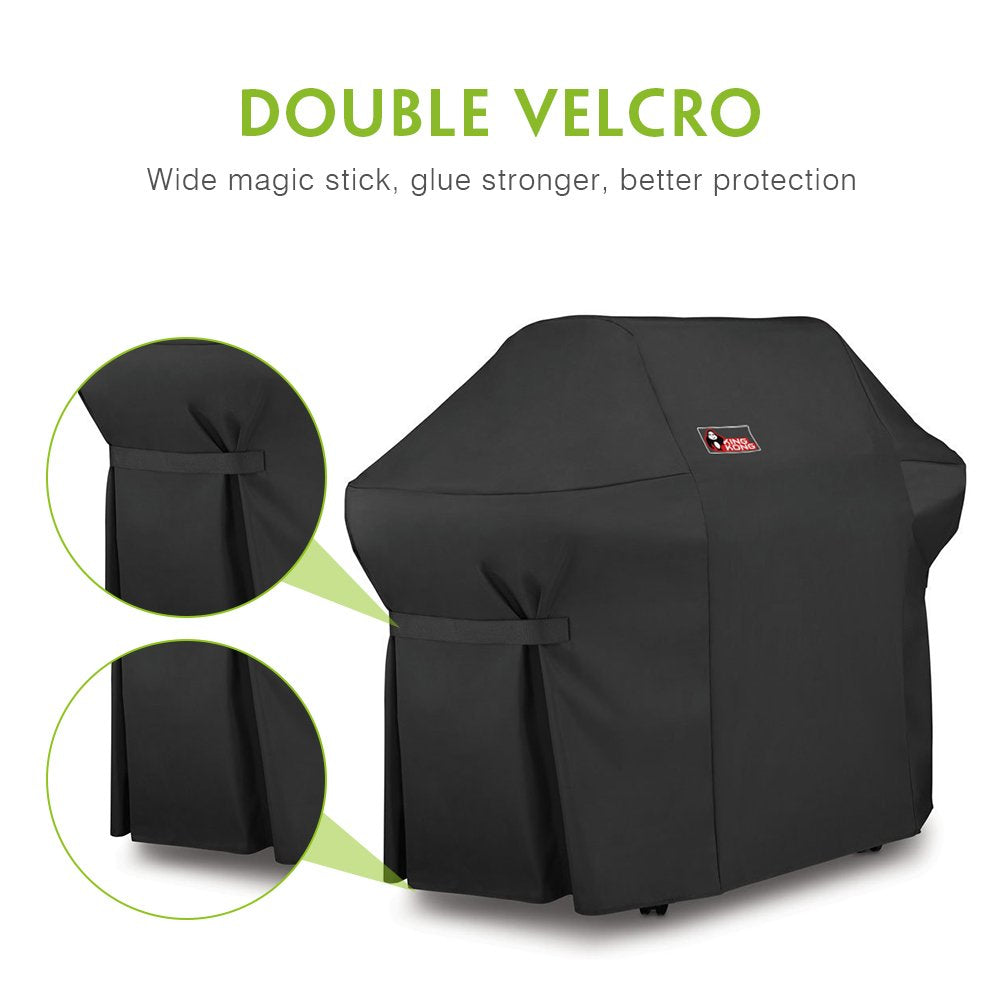 Kingkong 7108 Premium Grill Cover for Weber Summit 400-Series Gas Grills (Compared to The Weber 7108 Grill Cover) Including Grill Brush and Tongs - CookCave
