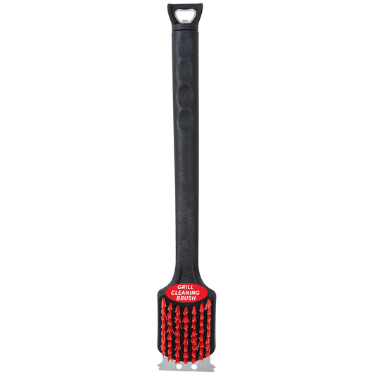 Kingsford Grill Tools 17” Cleaning Brush with Stainless Steel Scraper, Nylon Bristles, Bottle Opener, and Non-slip Rubber Handle| Classic Grill Brush for Cleaning Most Outdoor Grill Types - CookCave