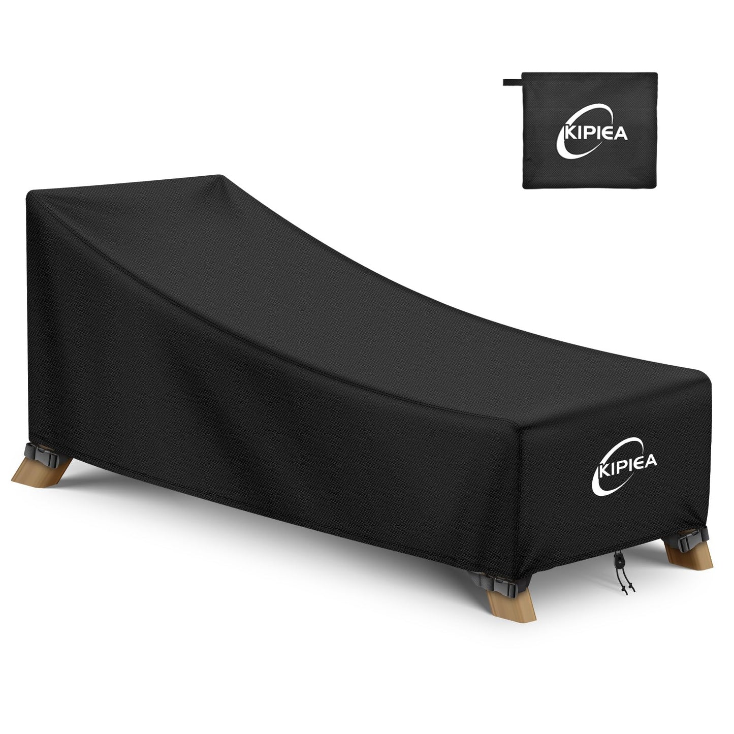 Kipiea Waterproof Patio Lounge Chair Covers for Outdoor Furniture, Heavy Duty Outdoor Chaise Lounge Cover with Anti UV and No Tears, No Fading (80"D x 28"W x 30"H) - CookCave