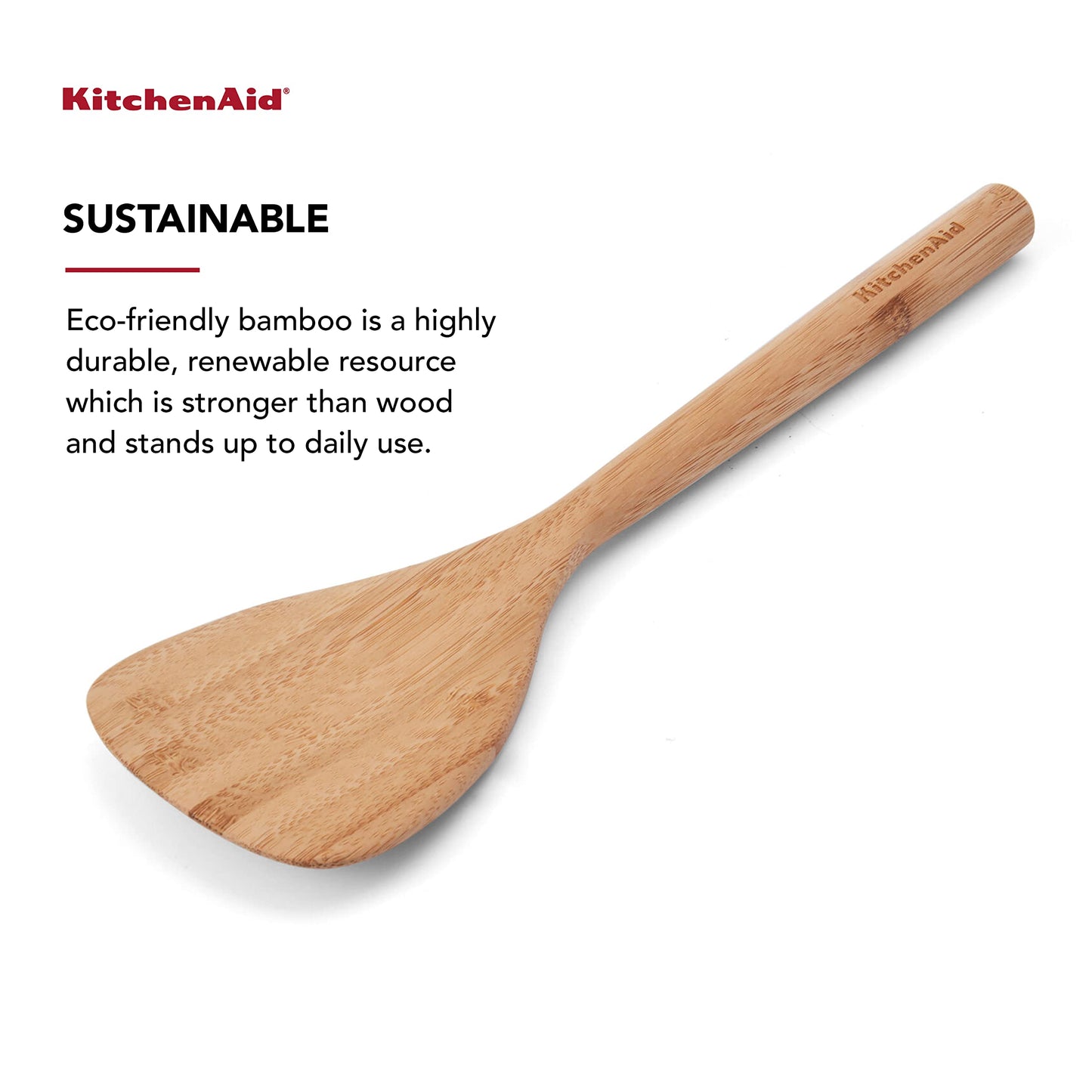 KitchenAid Universal Bamboo Short Turner, One size, Wood - CookCave