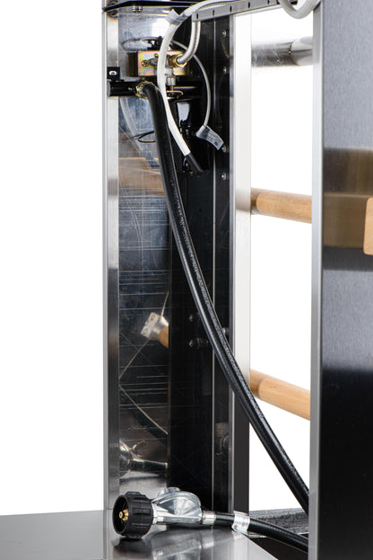 KoolMore KM-OKS-DFPO 32 in. Outdoor Gas and Wood Fired Pizza Oven in Stainless-Steel, Silver - CookCave