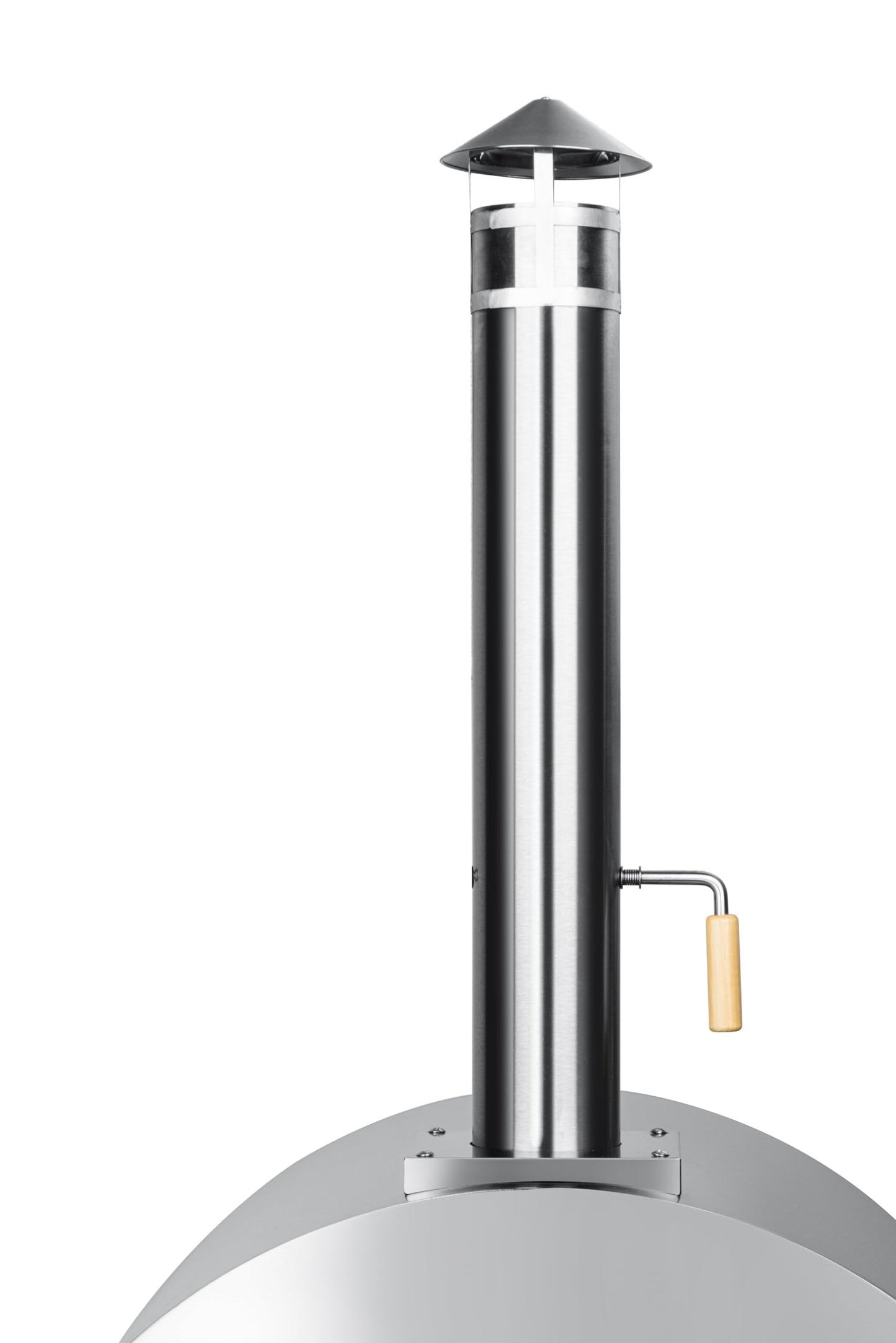 KoolMore KM-OKS-WFPO 32 in. Outdoor Wood Fired Pizza Oven in Stainless-Steel, Silver - CookCave