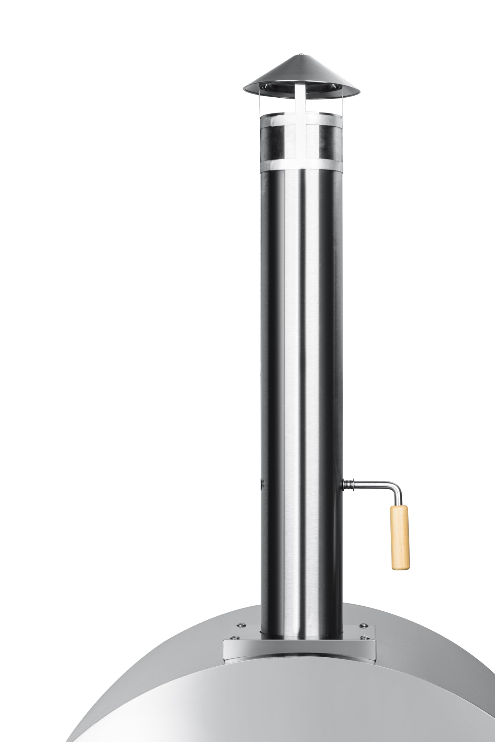 KoolMore KM-OKS-WFPO 32 in. Outdoor Wood Fired Pizza Oven in Stainless-Steel, Silver - CookCave