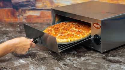 Kratos Commercial Countertop Pizza Oven, Stainless Steel Electric Pizza/Snack Oven with Timer, Fits 12" Pizzas, 120V, 1450 Watts, For Commercial and Home Use - CookCave