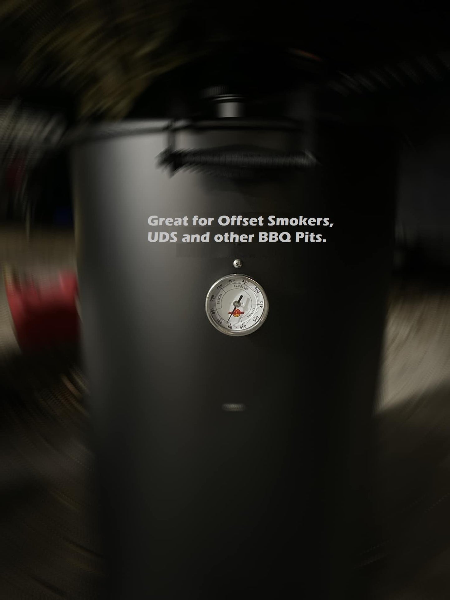 LavaLock® 3" Adjustable Gas Charcoal Smoker Pit Grill BBQ Thermometer Electric Heavy Duty Stainless 2.5" stem - CookCave