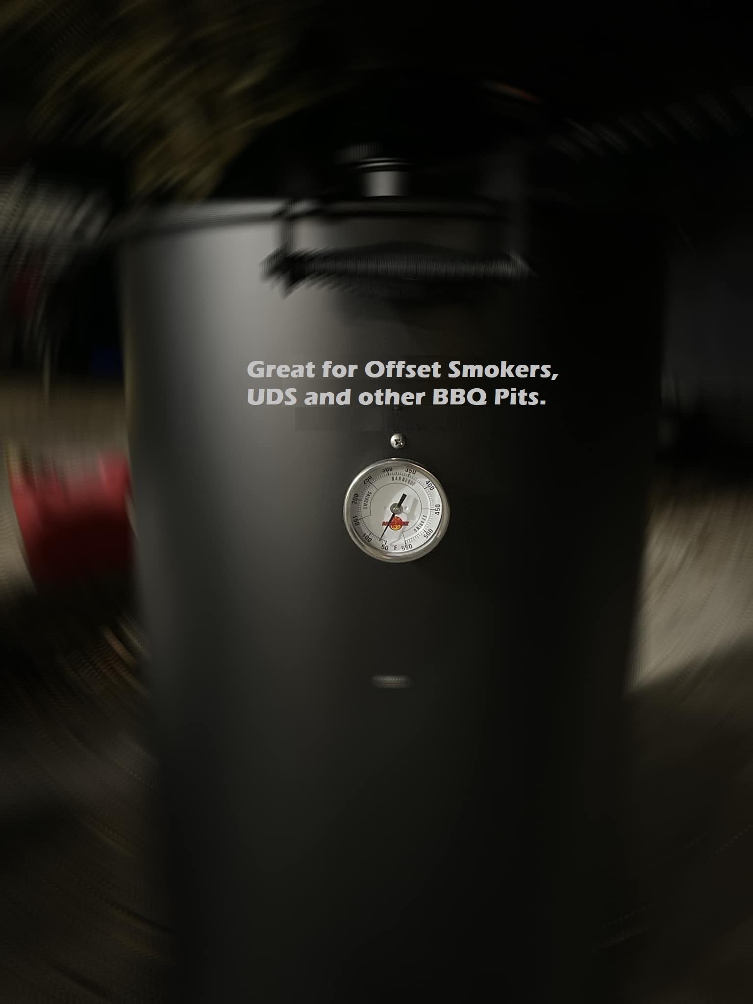 LavaLock® 3" Adjustable Gas Charcoal Smoker Pit Grill BBQ Thermometer Electric Heavy Duty Stainless 2.5" stem - CookCave