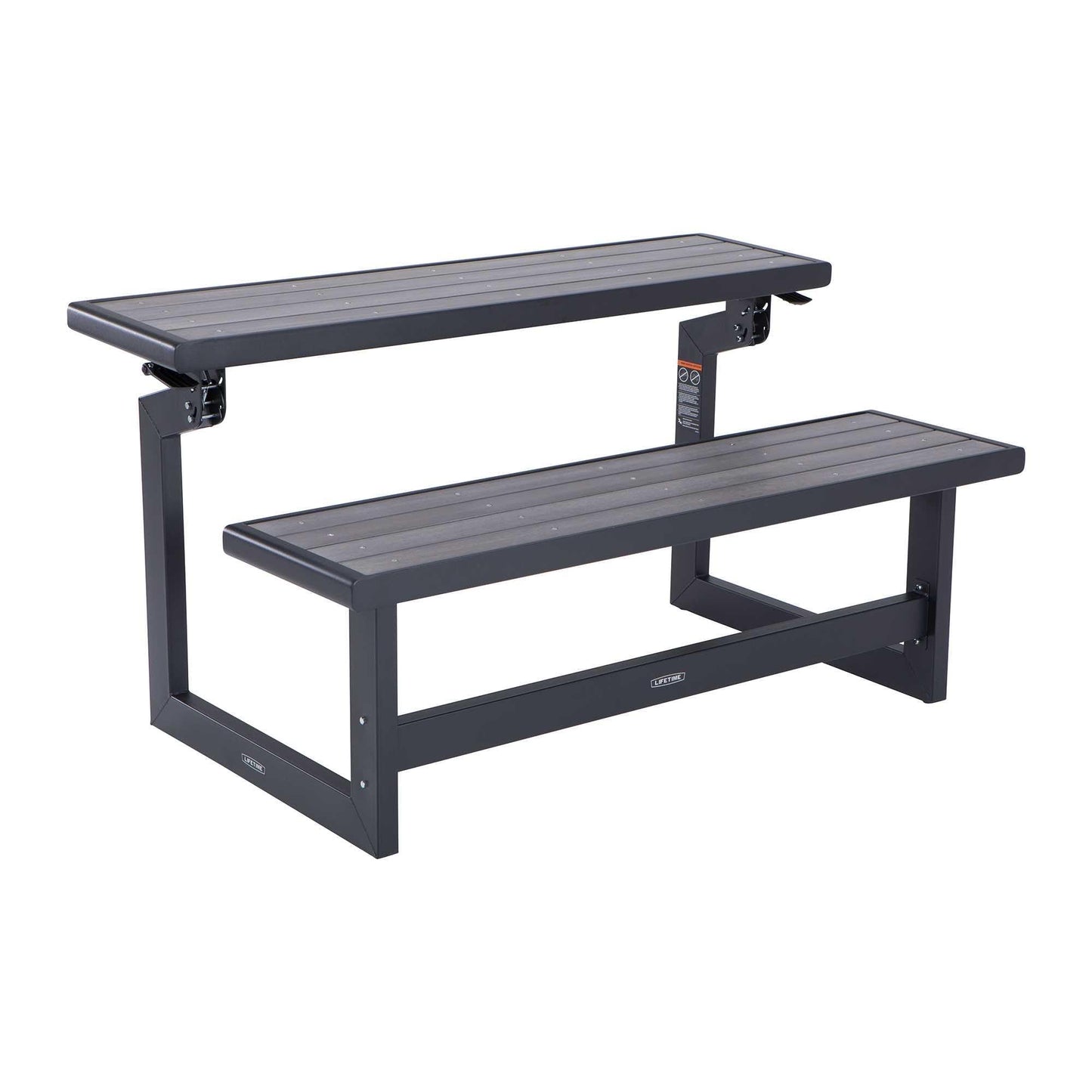 LIFETIME 60253 Outdoor Convertible Bench, 55 Inch, Harbor Gray - CookCave