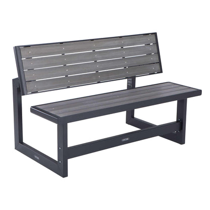 LIFETIME 60253 Outdoor Convertible Bench, 55 Inch, Harbor Gray - CookCave