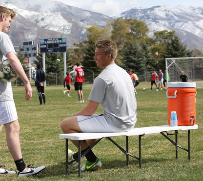 Lifetime 80305 Portable Folding Bench, White - CookCave