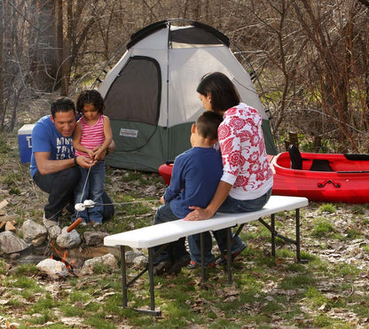 Lifetime 80305 Portable Folding Bench, White - CookCave