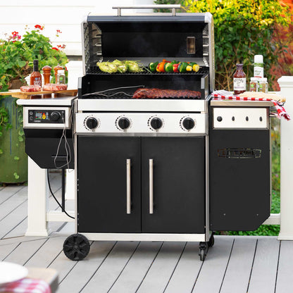 Lifetime Gas Grill and Wood Pellet Smoker Combo, WiFi and Bluetooth Control Technology - CookCave