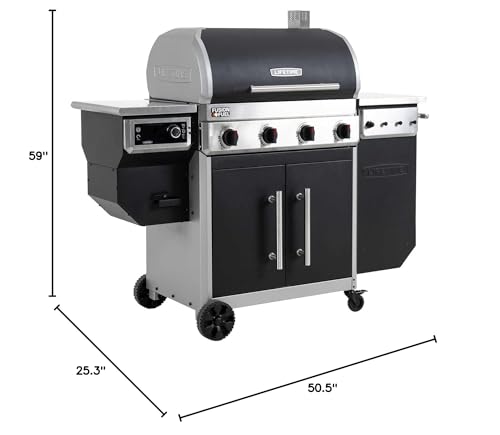 Lifetime Gas Grill and Wood Pellet Smoker Combo, WiFi and Bluetooth Control Technology - CookCave