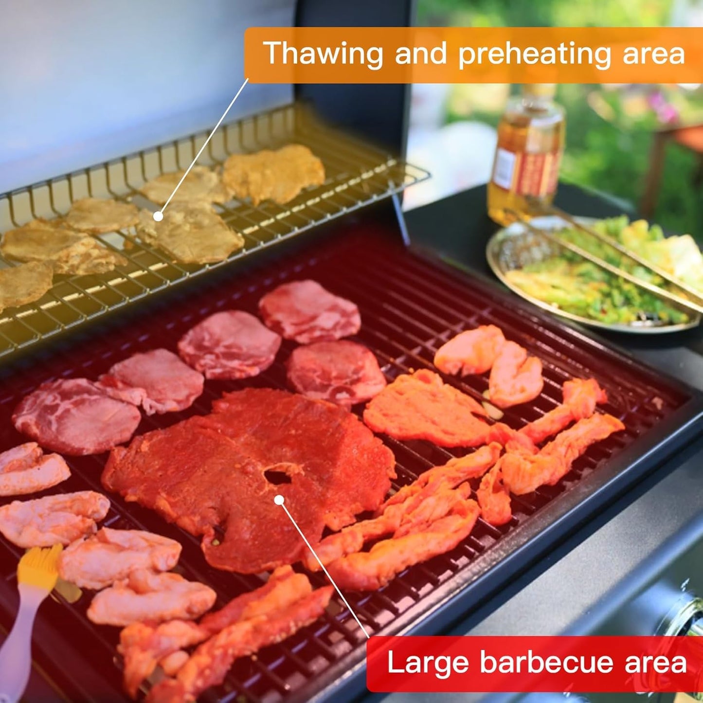 LINGXI grill gas 3-Burner Propane Grill, Gas Grill with front hanging basket, 30000 BTU barbecue grill, Grills outdoor cooking. Suitable for Backyard, Outdoor, Patio, Garden.Outside grill. - CookCave