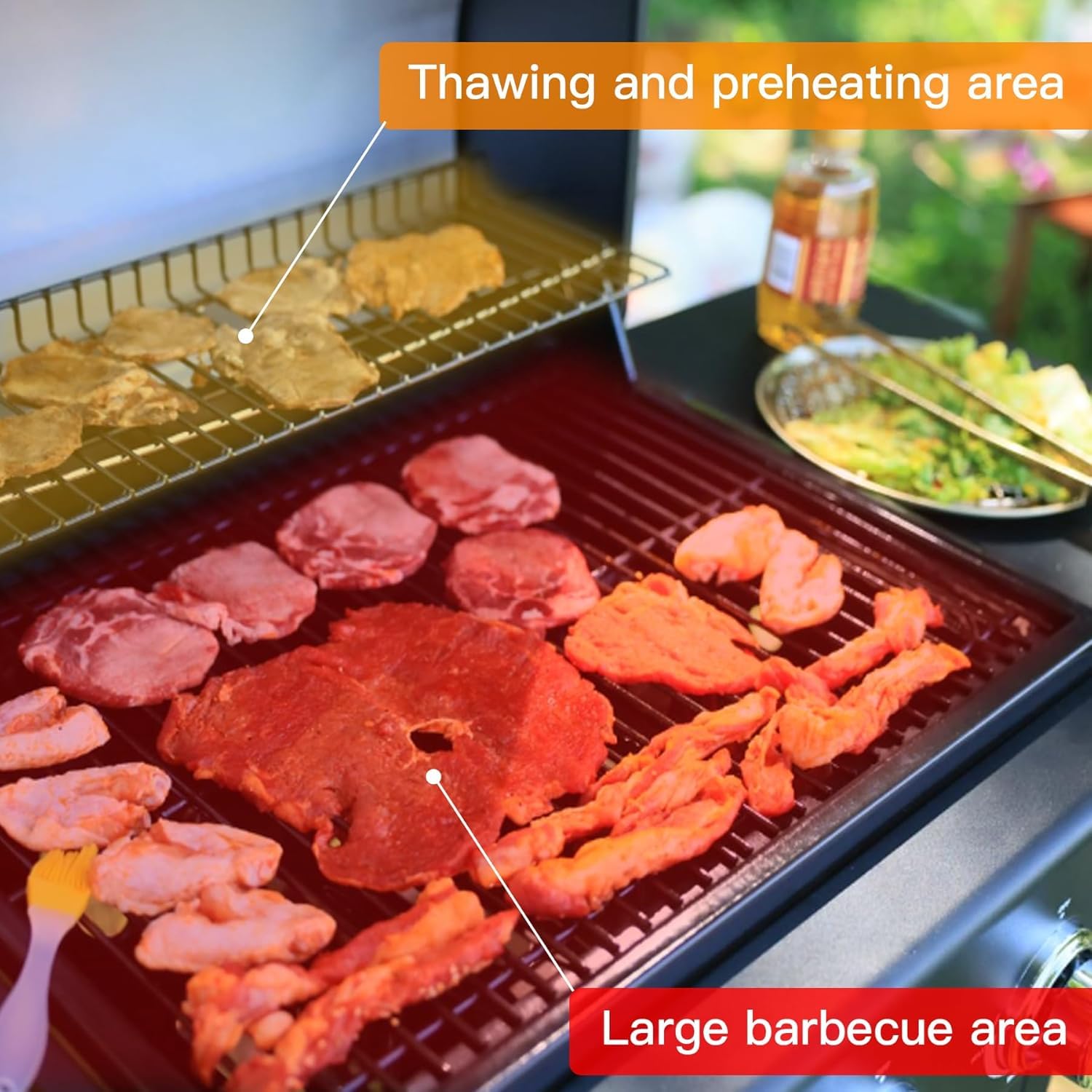LINGXI grill gas 3-Burner Propane Grill, Gas Grill with front hanging basket, 30000 BTU barbecue grill, Grills outdoor cooking. Suitable for Backyard, Outdoor, Patio, Garden.Outside grill. - CookCave