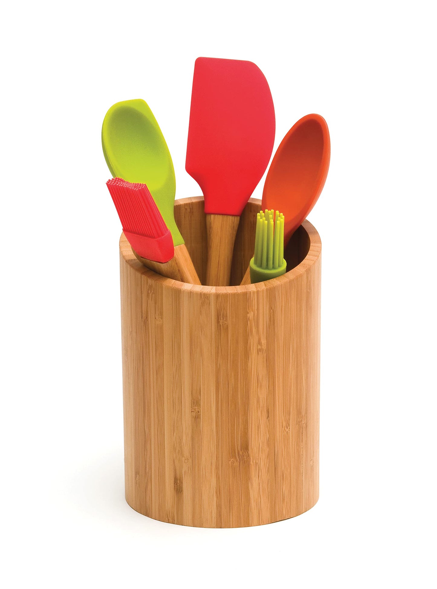 Lipper International 8827 Bamboo Wood Kitchen Tool Holder, 5-1/2" x 8" - CookCave