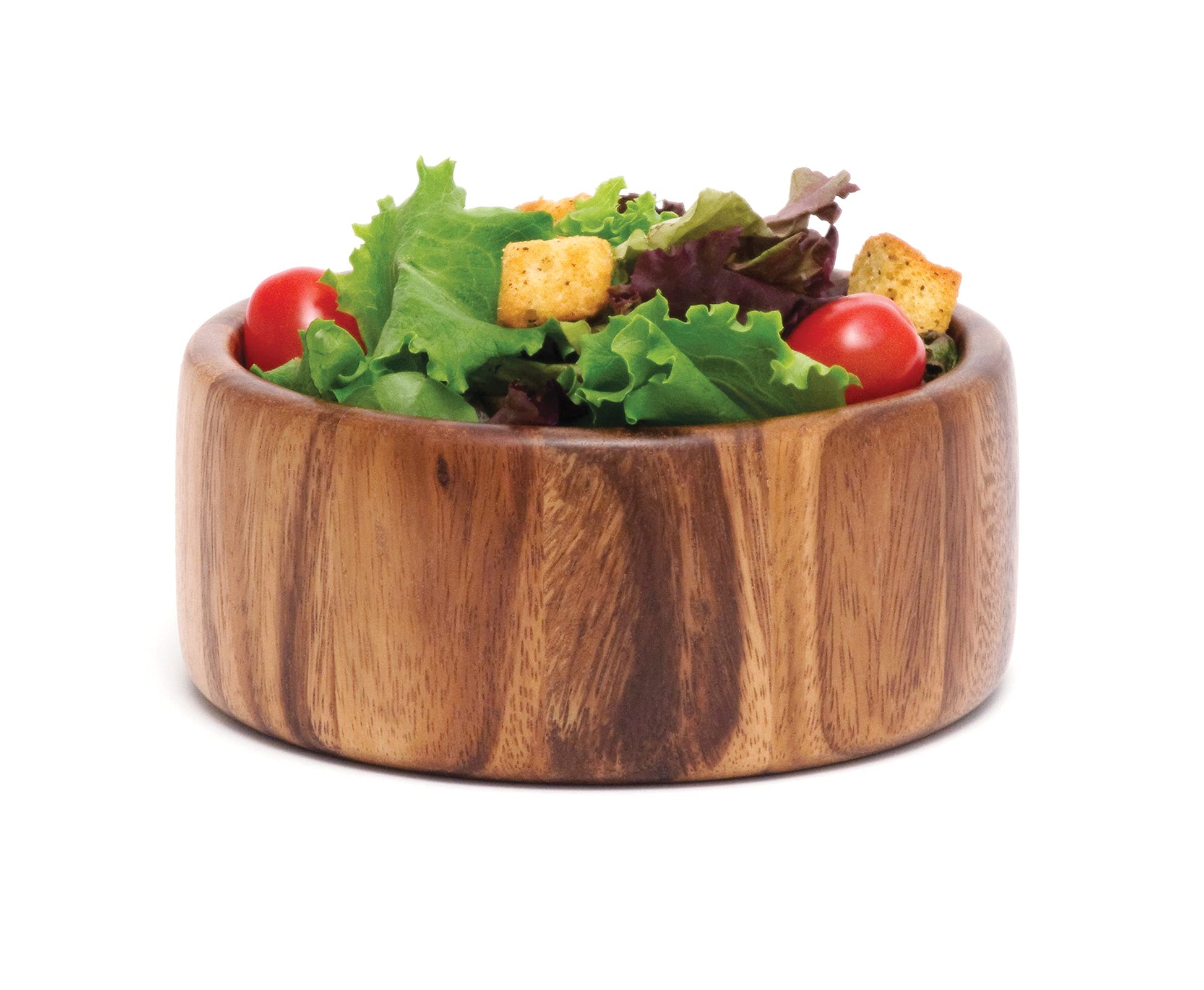 Lipper International Acacia Straight-Side Serving Bowl for Fruits or Salads, Small, 6" Diameter x 2.5" Height, Single Bowl, 29.59 fluid ounces - CookCave