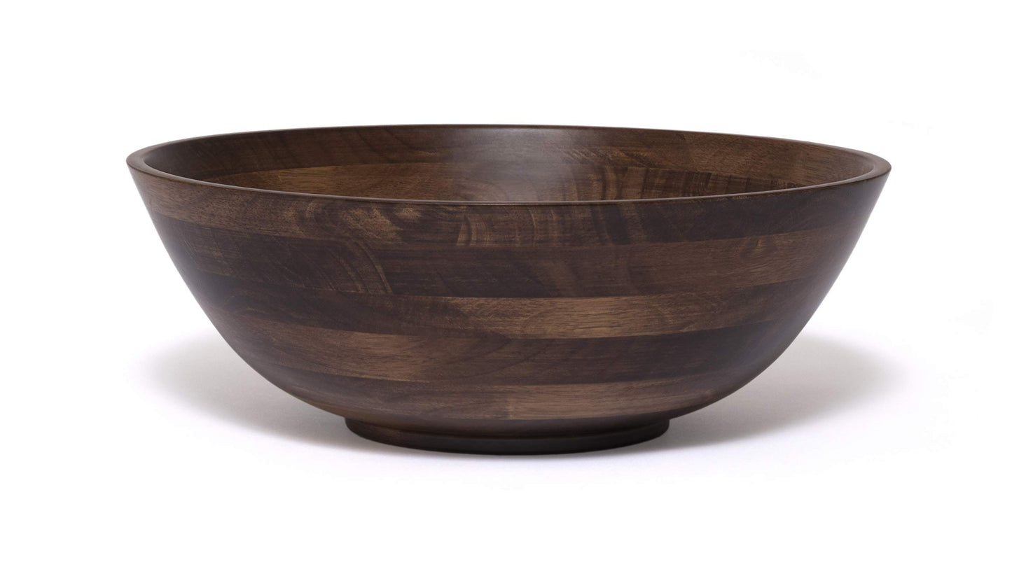 Lipper International Walnut finished 14" Salad Bowl, Large - Single Bowl (274WN) - CookCave