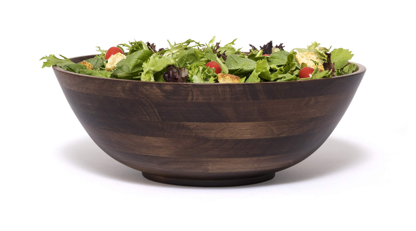 Lipper International Walnut finished 14" Salad Bowl, Large - Single Bowl (274WN) - CookCave