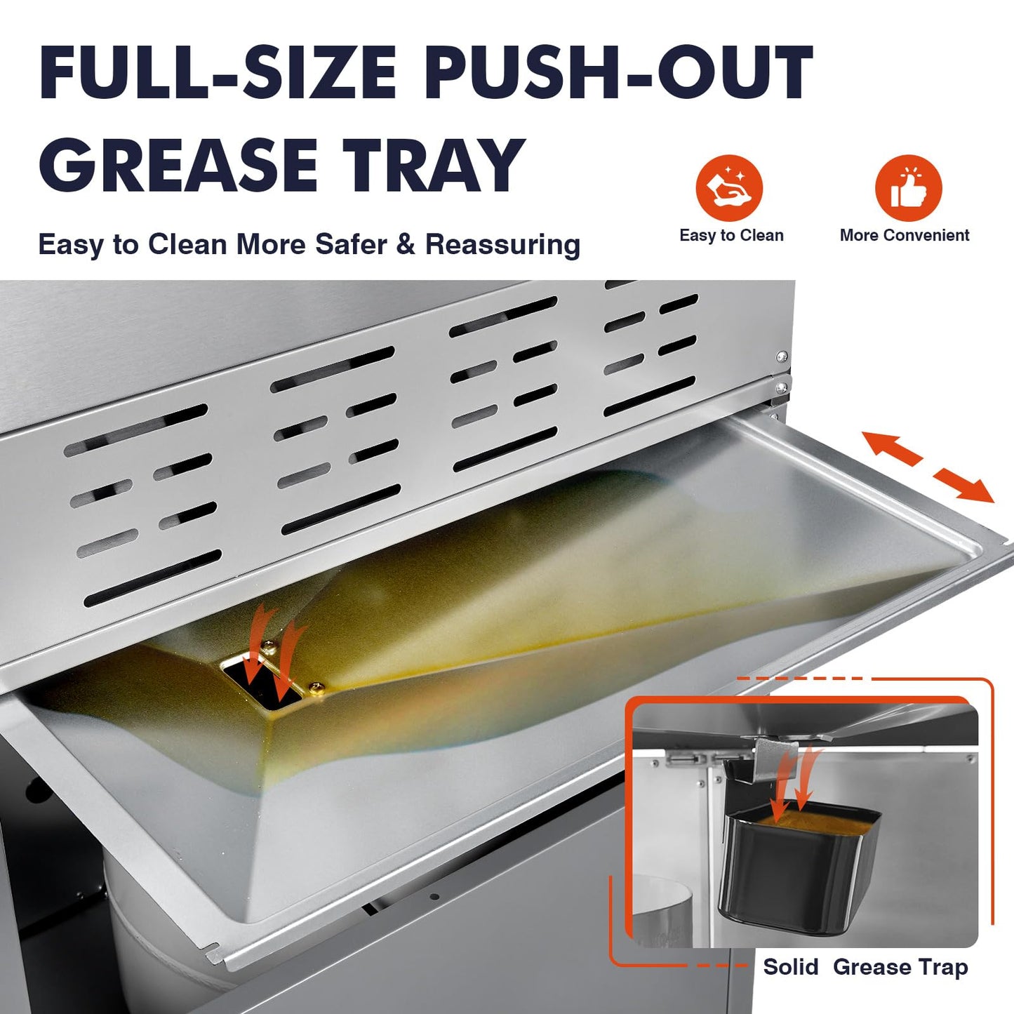 Llamaviva 5 Burner Propane Gas Grill with Side Burner,Stainless Steel BBQ Grill with Porcelain-Enameled Cast Iron Grates, 68000 BTU Cabinet-Style Cart Design for Outdoor Patio Barbecue- food clip - CookCave