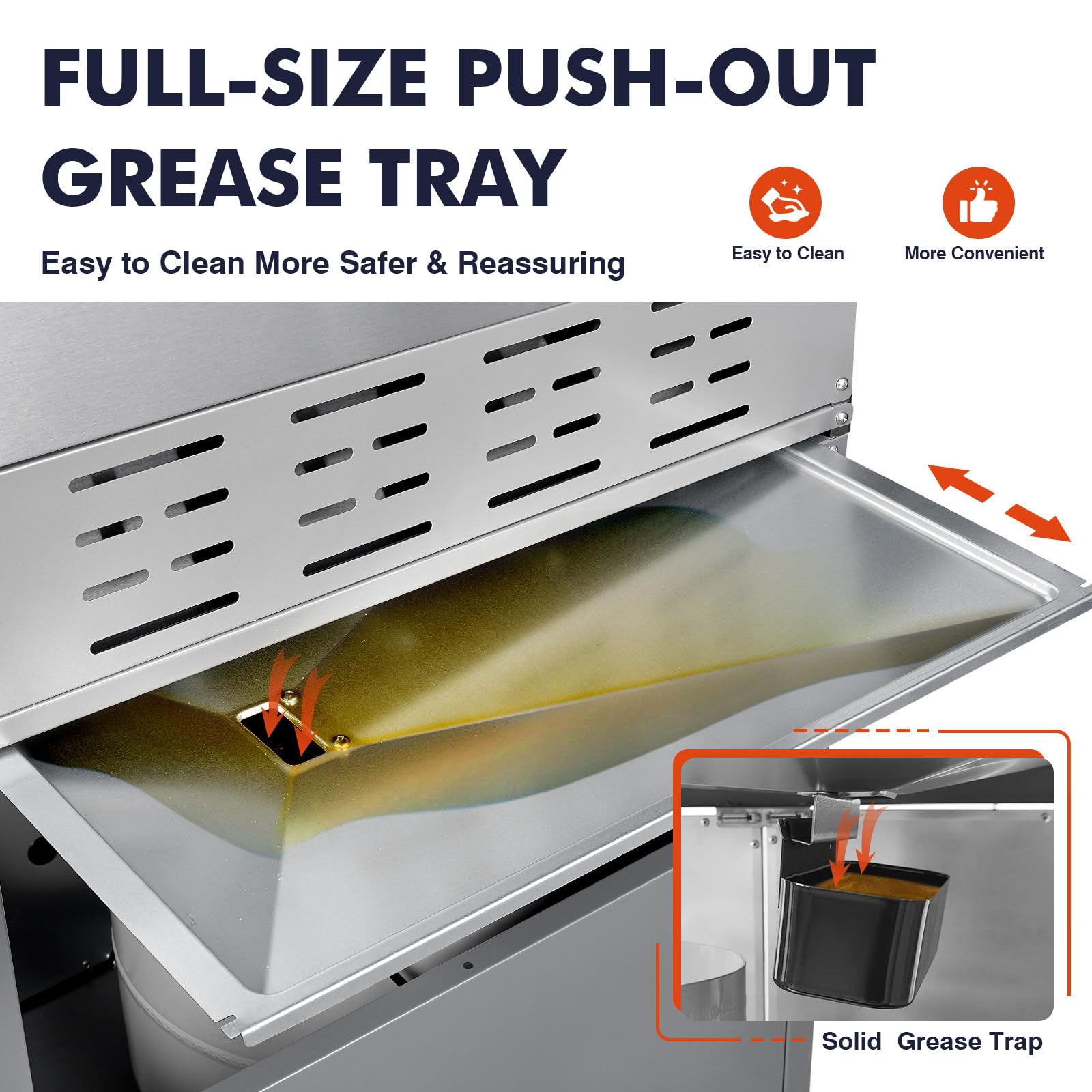 Llamaviva 5 Burner Propane Gas Grill with Side Burner,Stainless Steel BBQ Grill with Porcelain-Enameled Cast Iron Grates, 68000 BTU Cabinet-Style Cart Design for Outdoor Patio Barbecue- food clip - CookCave