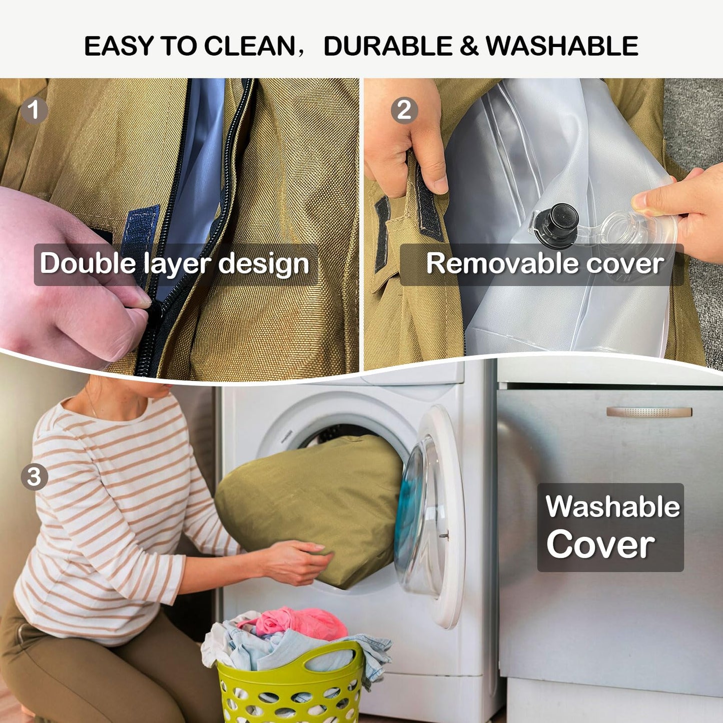 Luxchoice Inflatable Couch Multifunctional Durable Inflatable Sofa with Built in Pump Inflatable Furniture Portable Blow Up Couch for Camping Outdoor Travel Home Backyard - CookCave