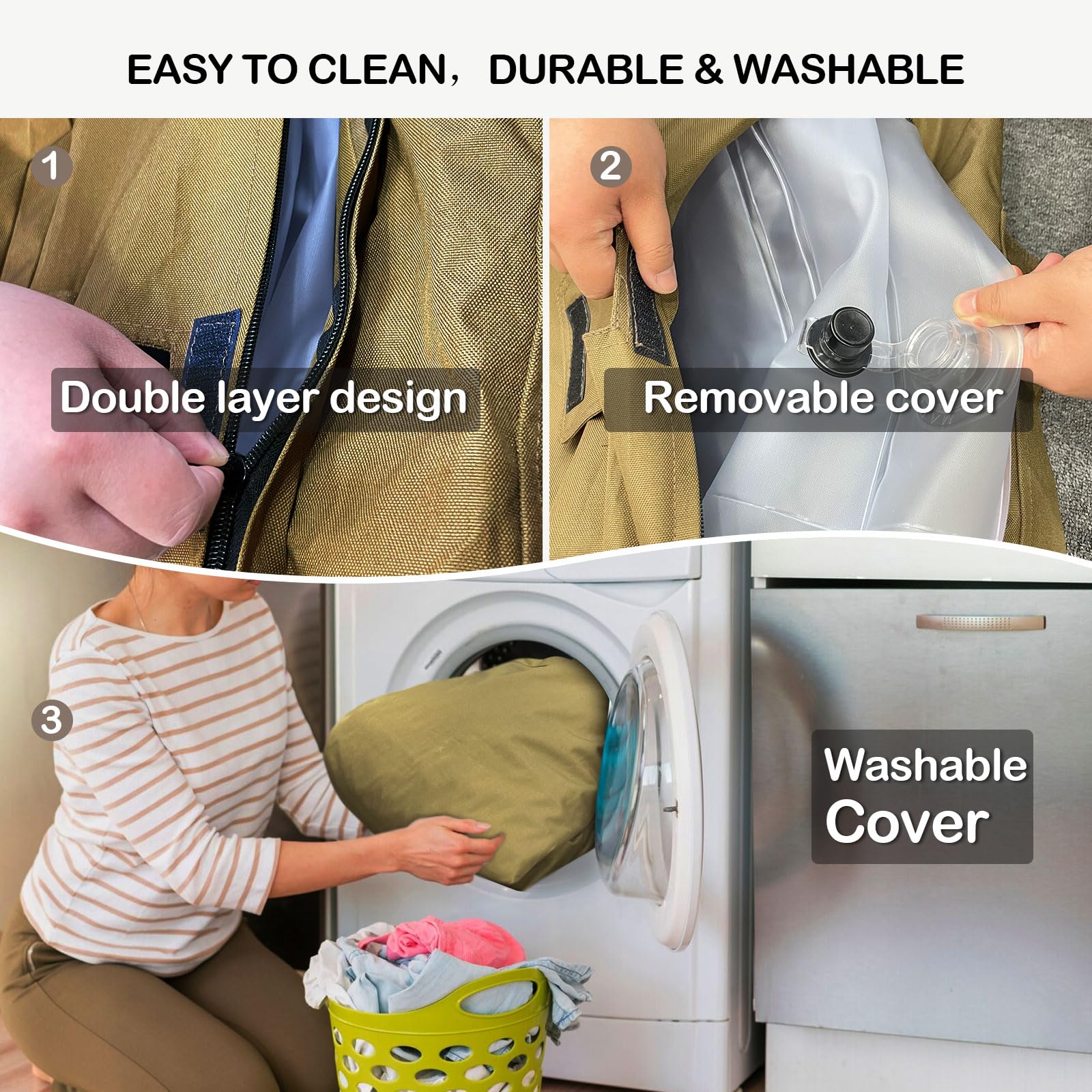 Luxchoice Inflatable Couch Multifunctional Durable Inflatable Sofa with Built in Pump Inflatable Furniture Portable Blow Up Couch for Camping Outdoor Travel Home Backyard - CookCave