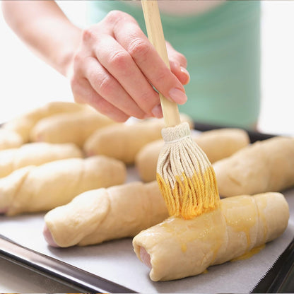 LZMS 10 Packs Backyard 12" Brush - BBQ Basting Brush Mop for Outdoor Grill/Picnic Barbeque Grilling Smoking Steak，Lightweight, Easy Dipping, Food Grade - CookCave