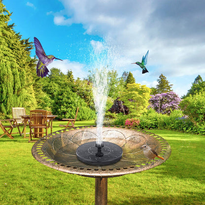 Mademax 1W Solar Bird Bath Fountain Pump, Solar Fountain with 6 Nozzle, Free Standing Floating Solar Powered Water Fountain Pump for Bird Bath, Garden, Pond, Pool, Outdoor - CookCave