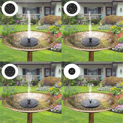 Mademax 1W Solar Bird Bath Fountain Pump, Solar Fountain with 6 Nozzle, Free Standing Floating Solar Powered Water Fountain Pump for Bird Bath, Garden, Pond, Pool, Outdoor - CookCave