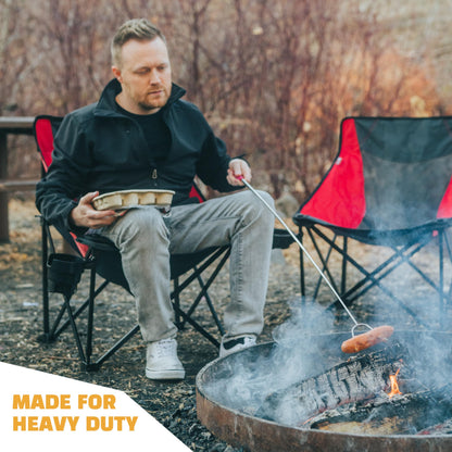 MalloMe Smores Sticks for Fire Pit 45 inch Extra Long - Marshmallow Roasting Sticks Smores Kit -Smore Skewers Hot Dog Fork Campfire Cooking Equipment, Camping Essentials, Outdoor Accessories (4 Pack) - CookCave