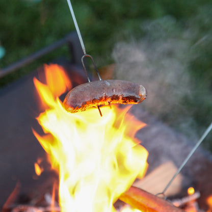 MalloMe Smores Sticks for Fire Pit Long - Marshmallow Roasting Sticks Smores Kit - Smore Skewers Hot Dog Fork Campfire Cooking Equipment, Camping Essentials S'mores Gear Outdoor Accessories 32" 5 Pack - CookCave