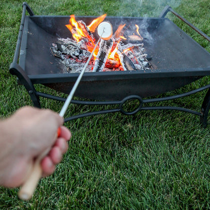 MalloMe Smores Sticks for Fire Pit Long - Marshmallow Roasting Sticks Smores Kit - Smore Skewers Hot Dog Fork Campfire Cooking Equipment, Camping Essentials S'mores Gear Outdoor Accessories 32" 5 Pack - CookCave