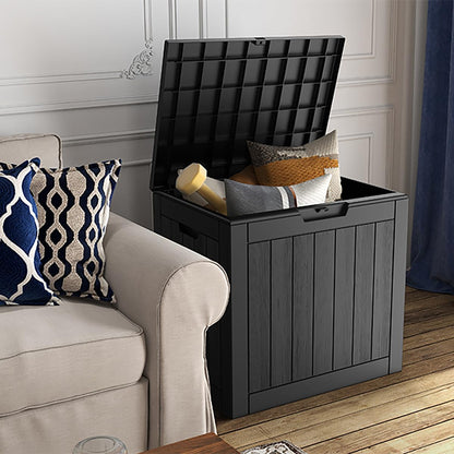 Mars Villa Deck Box, Waterproof Weatherproof and UV Resistant Resin Storage Bin with Lockable Lid, Ideal for, Outdoor, Patio Furniture Cushions, Pool Supplies, Garden Tools (31 Gallon, Black) - CookCave