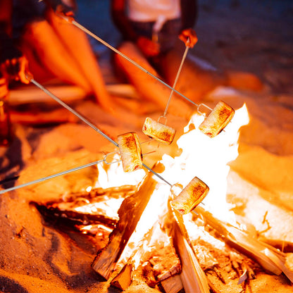Marshmallow Roasting Sticks, Telescoping Smores Sticks for Open Fire Pit, 32 Inch Long Marshmallow Toasting Barbecue Forks S’mores Skewers for Campfire Camping Hotdog Hot Dog Bonfire Grill, 5 Pack - CookCave
