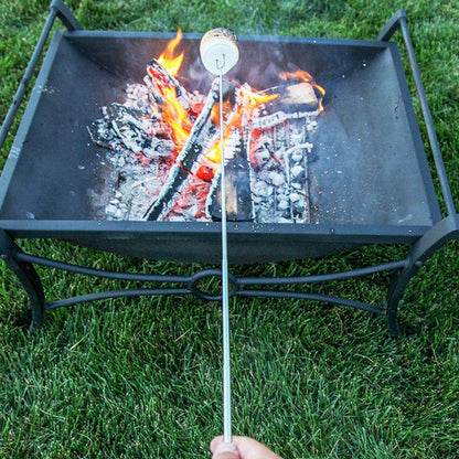 Marshmallow Roasting Sticks Wooden Handle Set of 12 Smores Skewers Telescoping Forks 32 inch with Portable Bag for Hot Dog Campfire Camping Stove BBQ Tools - CookCave