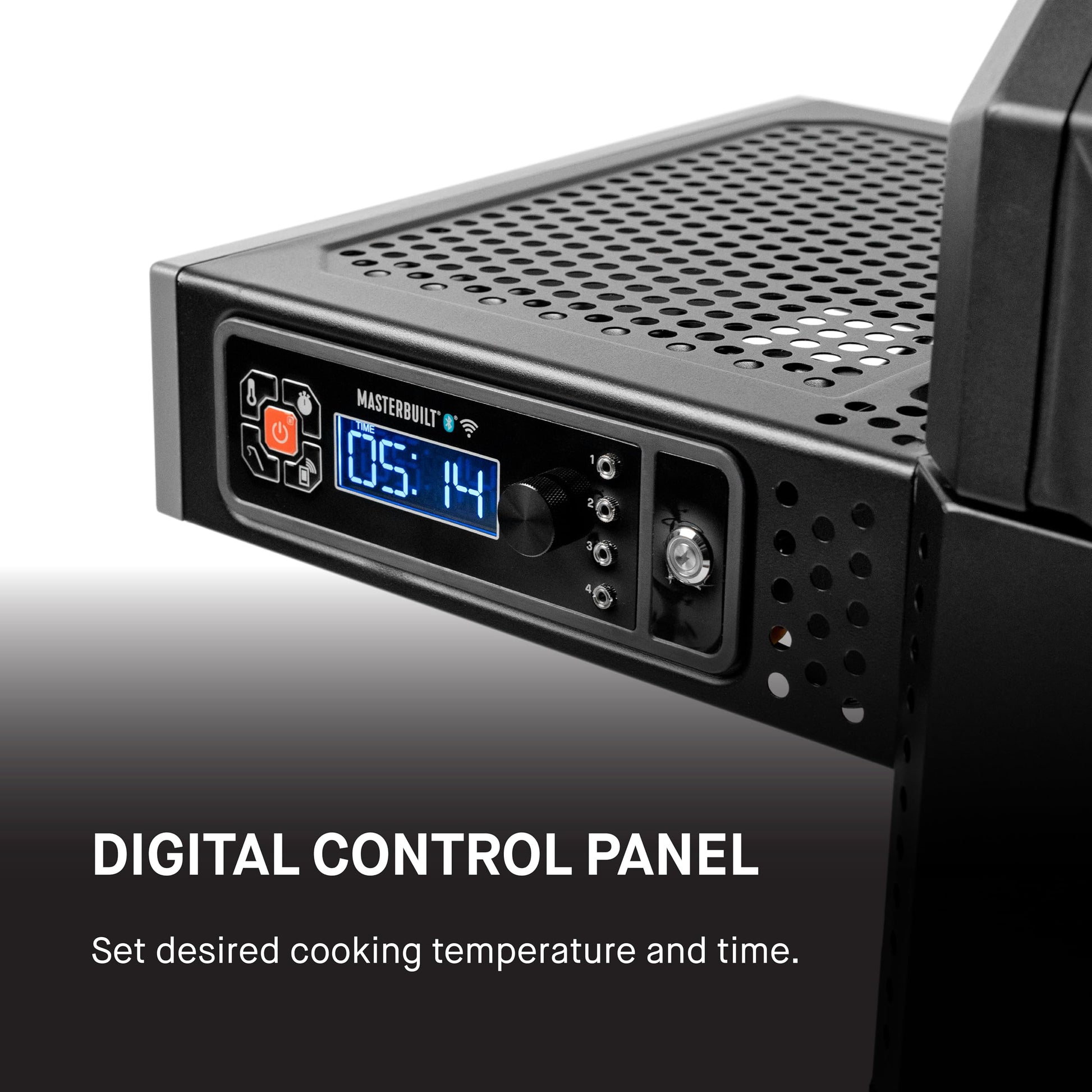 Masterbuilt AutoIgnite 545 Digital Charcoal Grill and Smoker Combo for Easy Grilling, Digital Control, App, Sear Plate, Mini Hopper and 545 BBQ Cooking Square In. in Black - CookCave