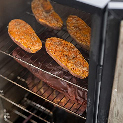 Masterbuilt® 30-inch Electric Vertical BBQ Smoker with Analog Temperature Control, Chrome Smoking Racks and 535 Cooking Square Inches in Black, Model MB20070210 - CookCave