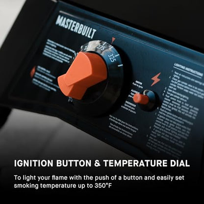 Masterbuilt® 40-inch ThermoTemp Propane Gas Vertical BBQ Smoker with Analog Temperature Control and 960 Cooking Square Inches in Black, Model MB20051316 - CookCave