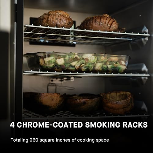 Masterbuilt® 40-inch ThermoTemp Propane Gas Vertical BBQ Smoker with Analog Temperature Control and 960 Cooking Square Inches in Black, Model MB20051316 - CookCave