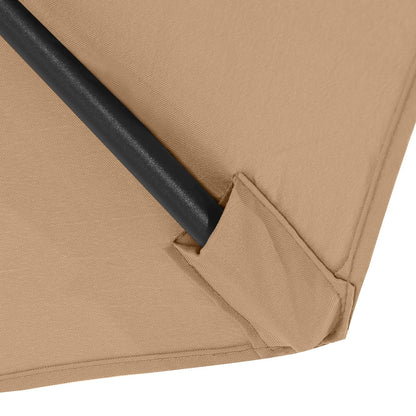 MASTERCANOPY Patio Umbrella 7.5 ft Replacement Canopy for 6 Ribs-Beige Canopy Only - CookCave