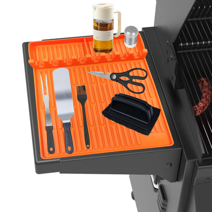 MAXTBEE Silicone Griddle Mat for Blackstone - BBQ Grill Accessory with Drip Pad & Spatula Holder - Ideal for Outdoor Cooking & Kitchen Counter - CookCave