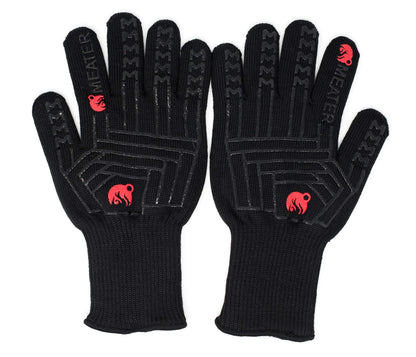 MEATER Mitts - Heat Resistant BBQ Gloves - Premium Cooking Gloves for Grill, Smoker, Oven, and Baking - Non-Slip, High-Temperature Protection, Extra Long Cuffs - CookCave