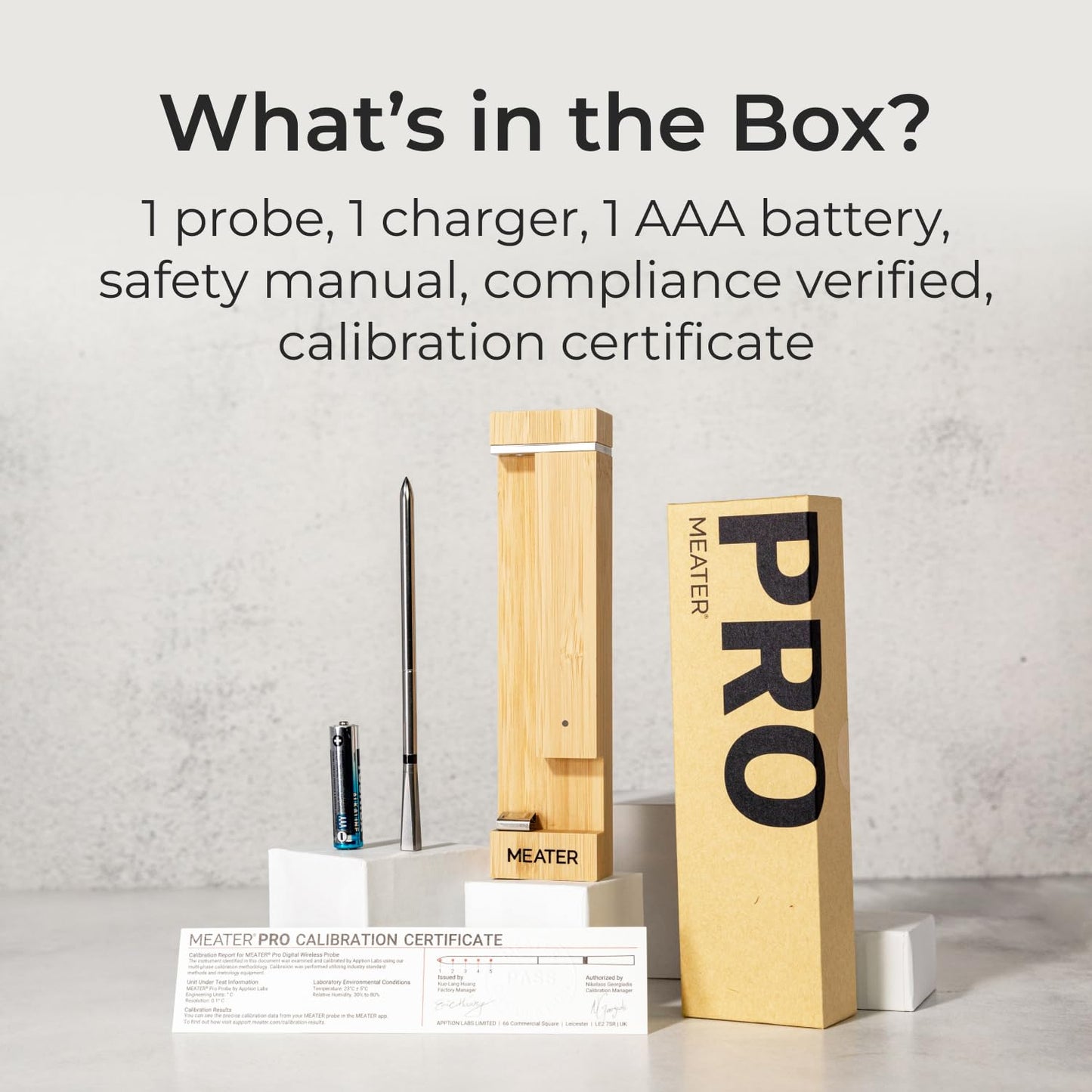 MEATER Pro: Smart Bluetooth Wireless Meat Thermometer Digital | 1000°F Heat Resistance | Long Range | Certified Accuracy | BBQ, Oven, Grill, Smoker, Air Fryer, Deep Fryer | Delicious Recipes in App - CookCave